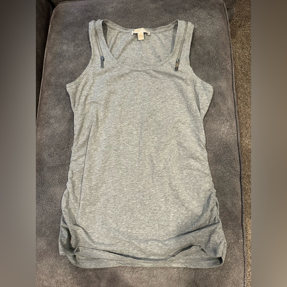 Gray Micheal kors tank top with zippers
